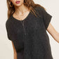 MCS3580-Soft Lightweight Loose Fit Textured Pullover Sweater