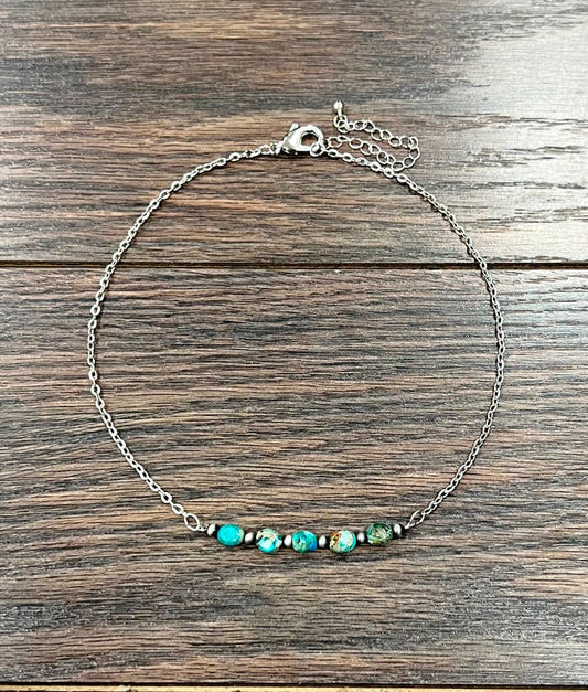 736308, Handmade 15" 7mm Gemstone Necklace