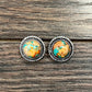 724485, 12mm Round Gemstone Stud Earrings