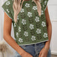 SW1325 Knit Top with Floral Detail