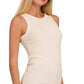 Ribbed Round Neck Tank Top 8491Y