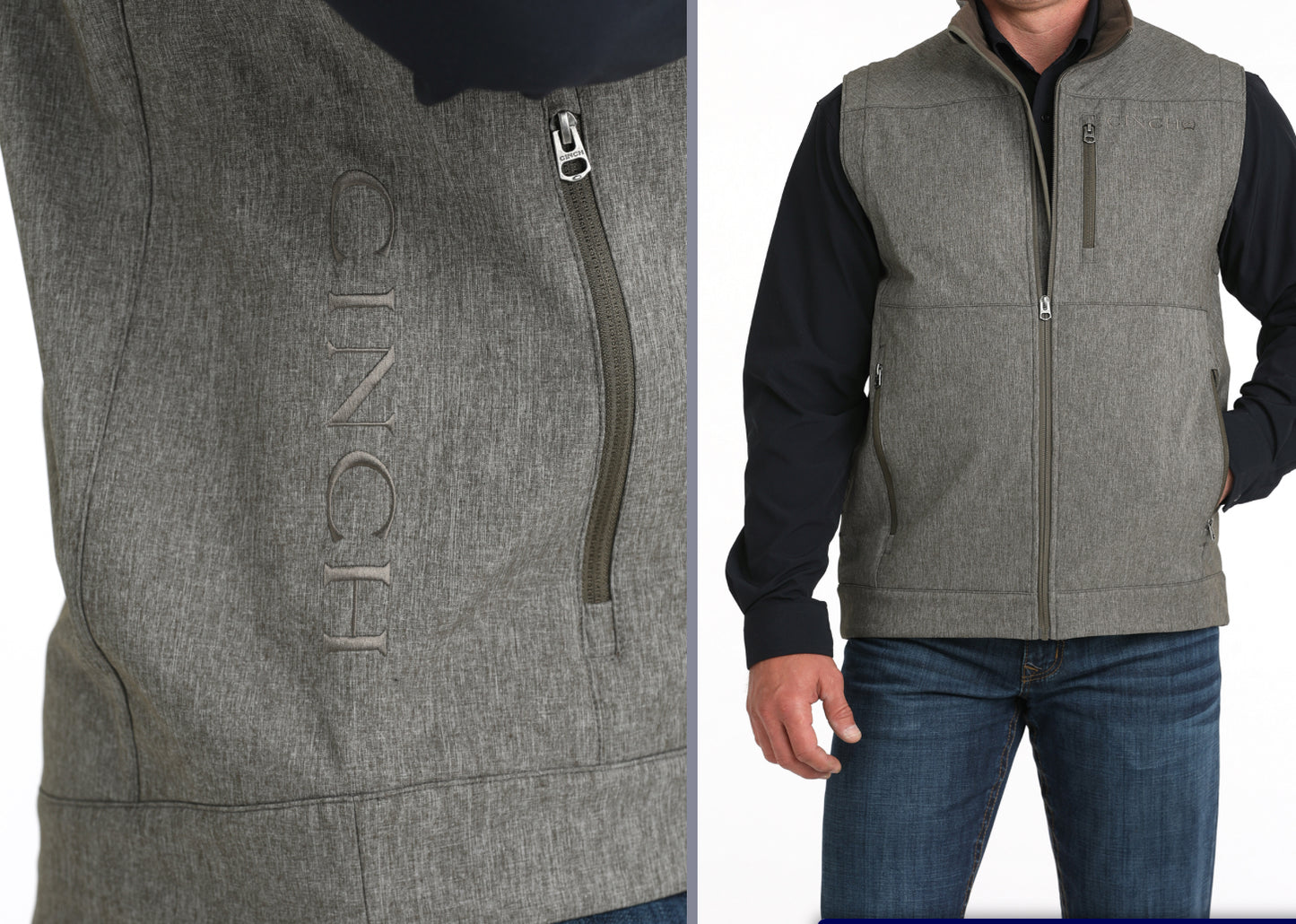 Men’s Cinch Vest Dusty Olive MWV1541011 Outerwear