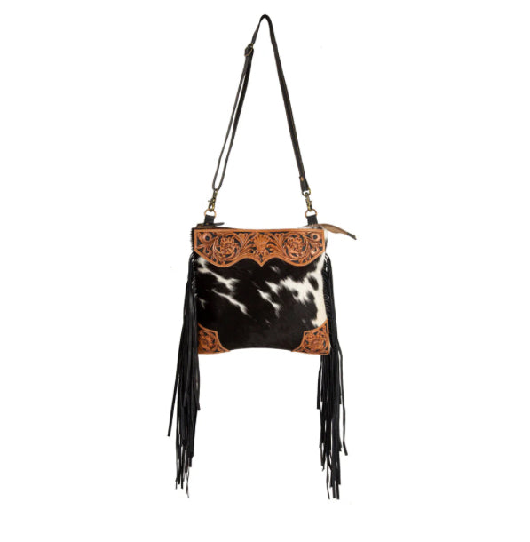 Purses Myra Bag Tumbleweed Trail Fringed Hand-Tooled Bag S-7869