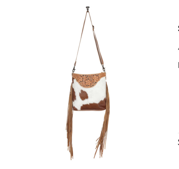 Purses Myra Bag Raw Umber Hand-Tooled Bag S-4377
