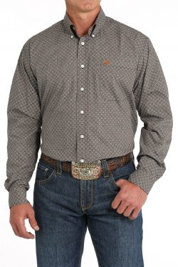 Shirts Mens Cinch Geo Print Long Sleeve Button MTW1105823