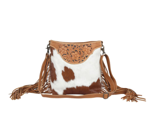 Purses Myra Bag Raw Umber Hand-Tooled Bag S-4377