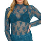 6343 Lace See-through Layering Top