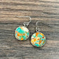 726352, 16mm Bezel Set Round Gemstone Earrings