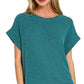 Raised Rib Cap Sleeve Top 8616Y