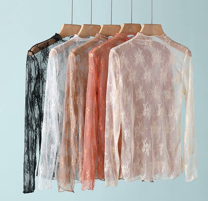TO1034 Lace Mesh Top
