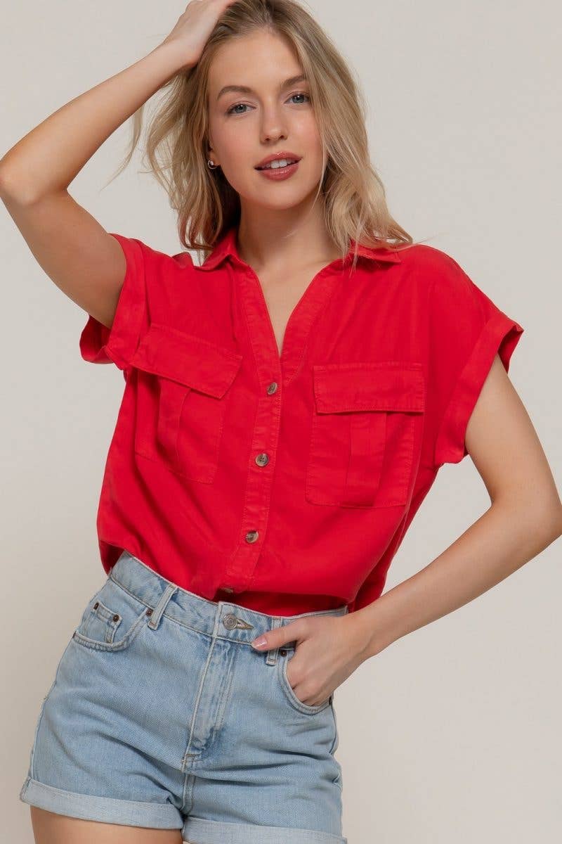 Dolman Short Slv Tencel Shirt A1G-T13802