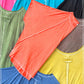 HBT7653 Dyed Fabric Round Neck Batwing Short Sleeve Women’s Shirts