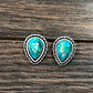 725114, 13mm Drop Gemstone Stud Earrings