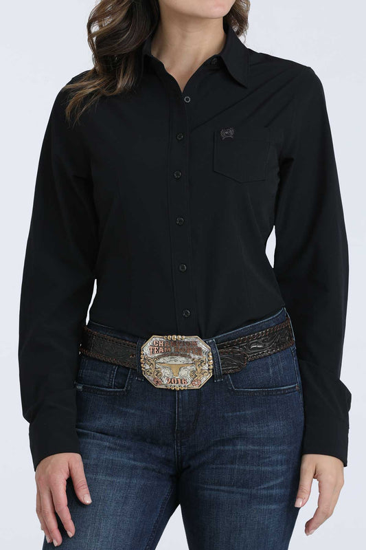 Shirts Women’s Cinch Long Sleeve Black Arena Flex MSW9164253