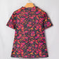 Shirts Women’s Floral Western Mesh Mock Neck Sheer Slim Fit Blouse P1015