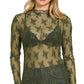6343 Lace See-through Layering Top