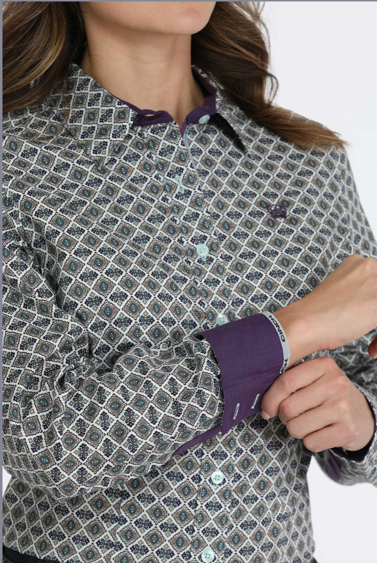 Shirts Women’s Cinch Stretch Long Sleeve Print MSW9165075