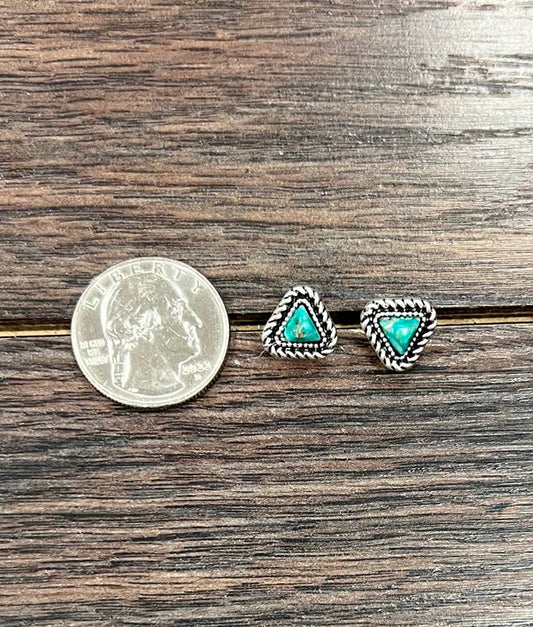 724795, 5mm Triangular Gemstone Stud Earrings