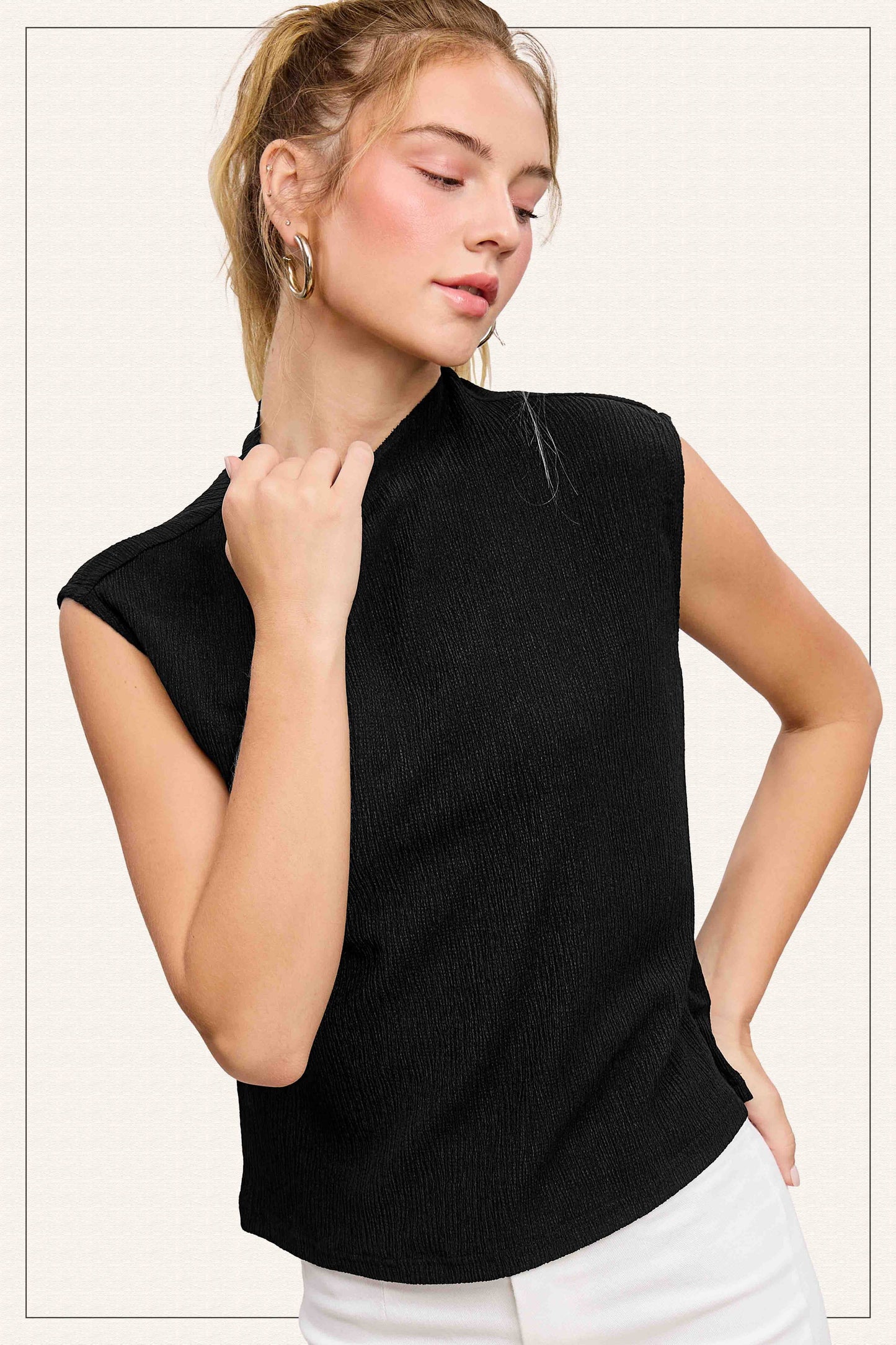 Crinkle Layer Top HCT7705