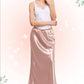 JDP4232-Dressy Satin Long Panel Silhouette Skirt