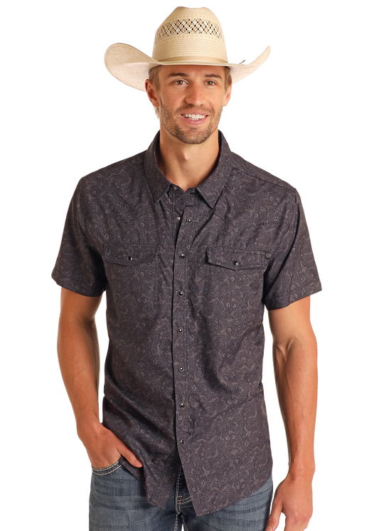 Shirts Men’s Rock&Roll Pearl Snap Paisley BMN3S05955