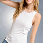 Shirts Women’s Basic Ribbed Knit Longline Tank Top JDT7724