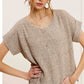 MCS3580-Soft Lightweight Loose Fit Textured Pullover Sweater