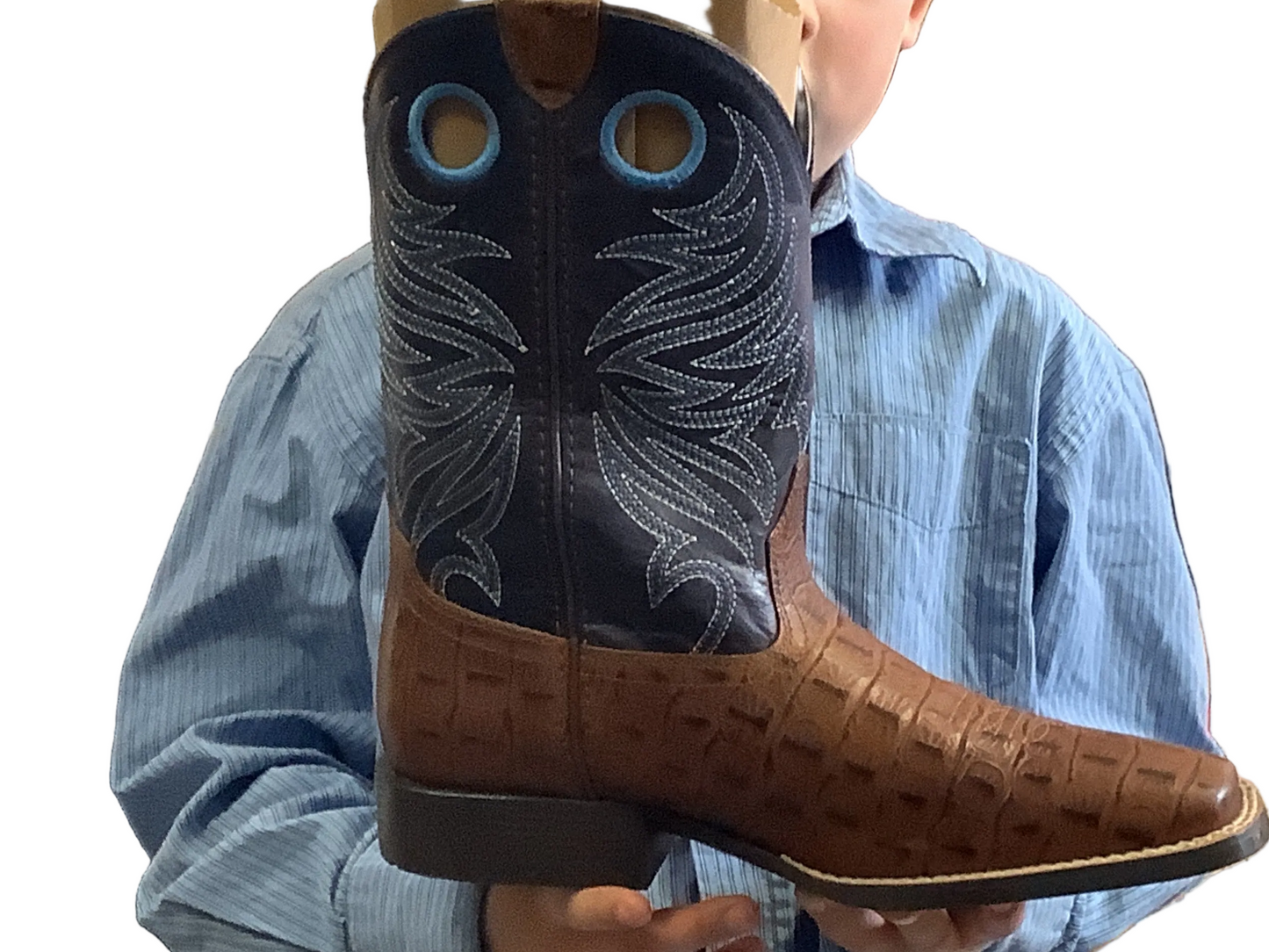 Boots Kids Ariat Knox Brown Croc Print 10074192