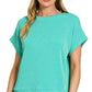 Raised Rib Cap Sleeve Top 8616Y