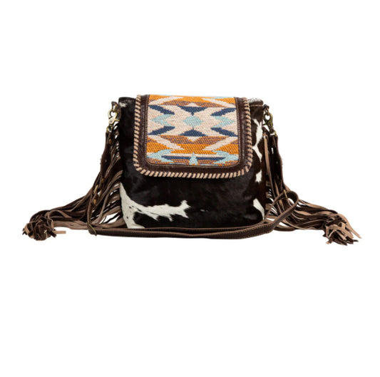 Purses Myra Bag Sun Serape Fringed Leather Hairon Bag S-7397
