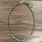 739007, Handmade 15" Navajo Square Gemstone Necklace