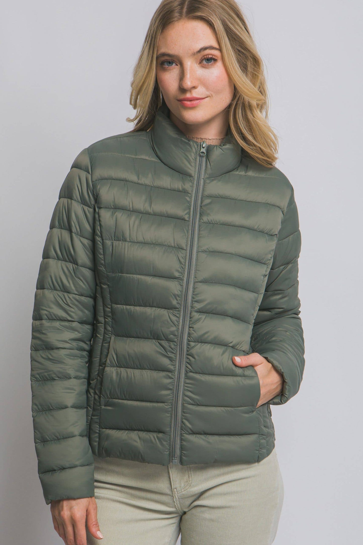Outerwear Women’s Ultra Lightweight Padded Thermal Zip Up Jacket J8012