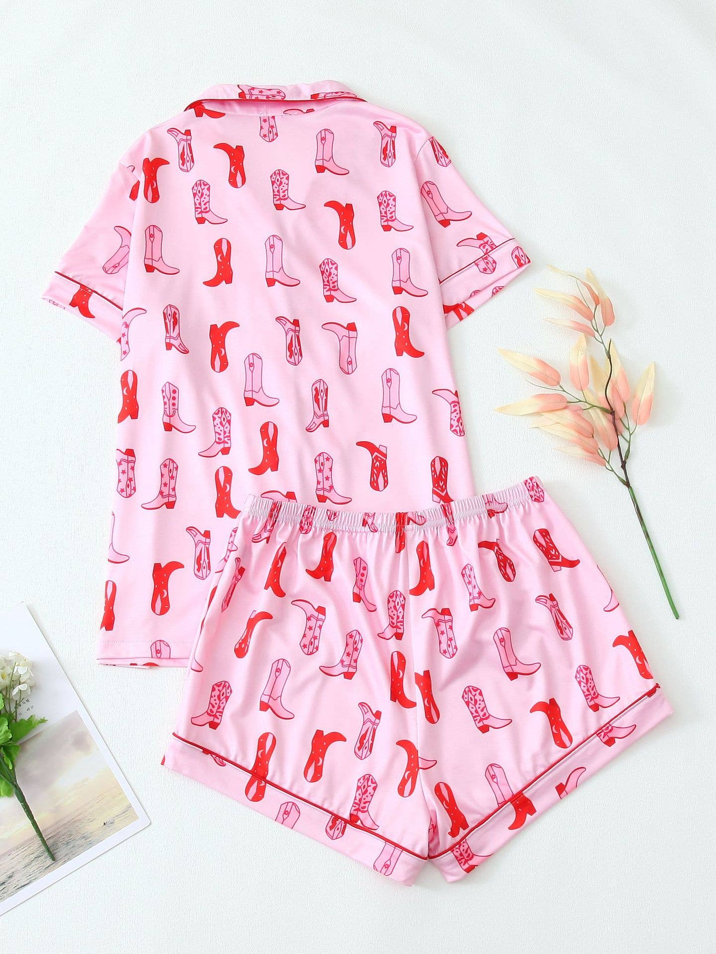 Women’s Pajama Set Boot Print  RCJW05768