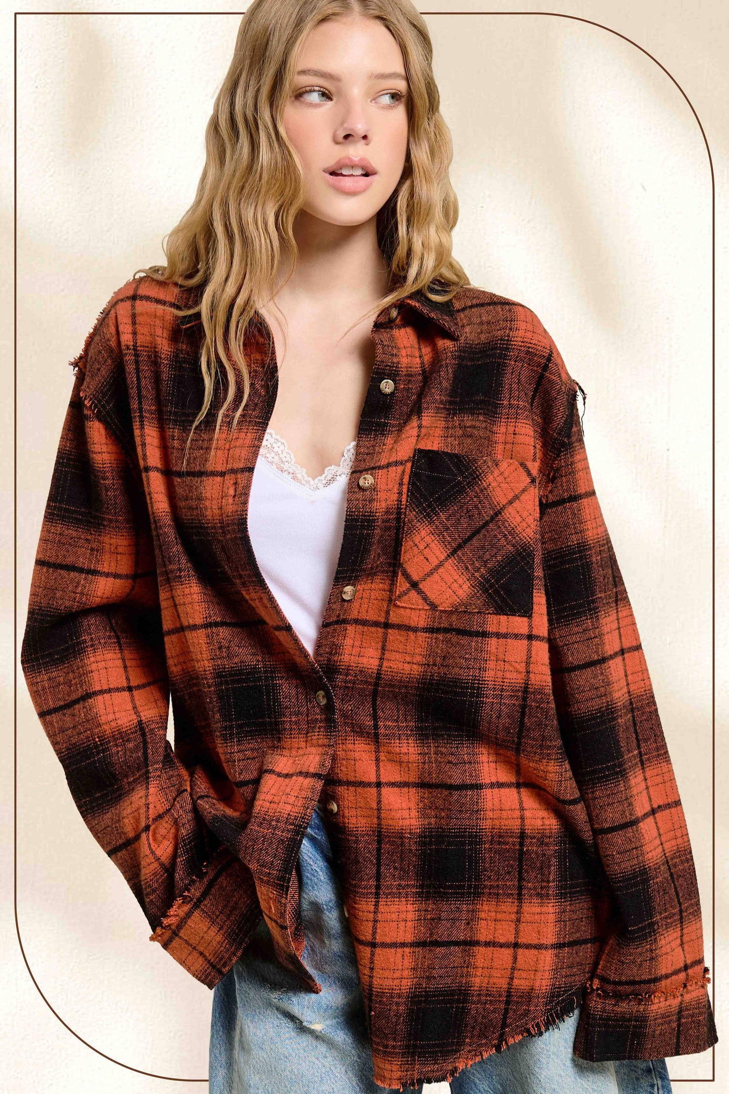 Outerwear Women’s Mineral Washed Button Down SRT1370