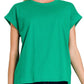 3381 Round Neck Folded Short Sleeve T-shirt CT3381Y