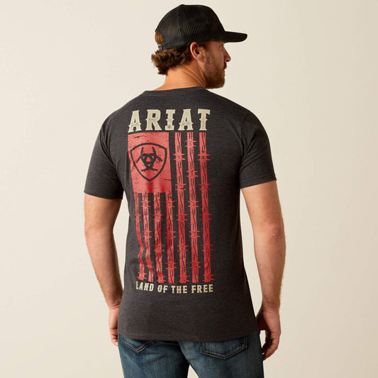 Shirts Men’s Ariat Tee Shirt Barbed Flag 10053985