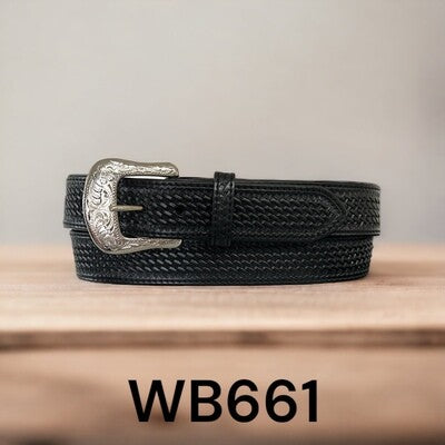 Belts Mens RBC Basket Stamp Black WB661