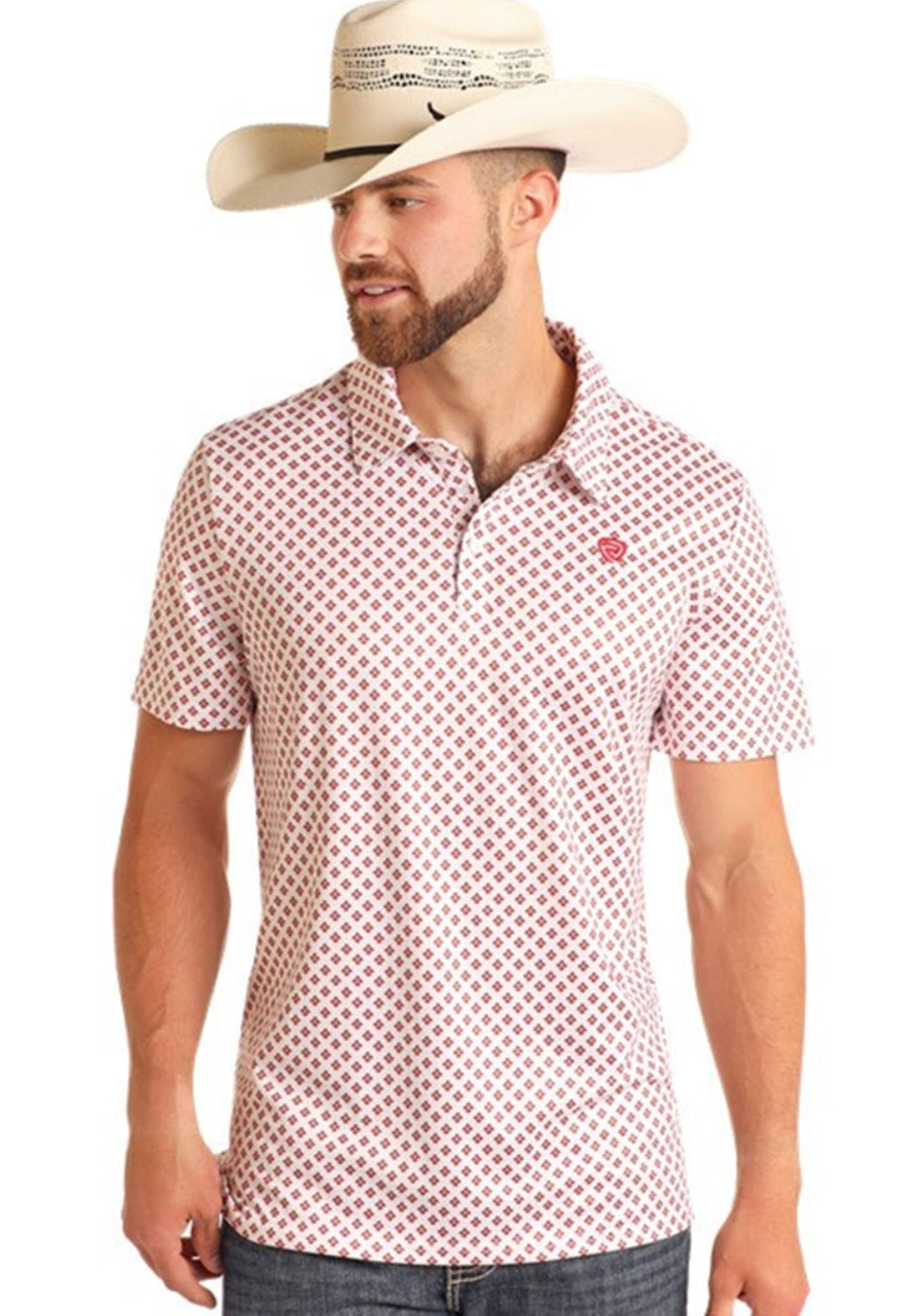 Shirts Men’s Rock&Roll Geo Print Polo  BM51T060003