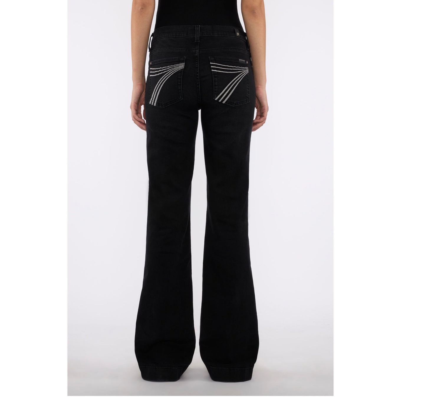 Black Denim Salem Long 7U300B68 Jeans Women’s Trousers  (EXCHANGE ONLY) 7 for all Mankind Longer inseam Salem 1O0