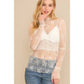 TP9602 MESH LACE HIGH NECK DESIGN LONG SLEEVE FITTED TOP