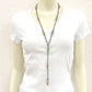 739552, Handmade 31" Navajo Gemstone Tassel Necklace