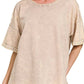 French Terry Acid Washed Tee Shirts 5314A