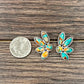 726394, Western Gemstone Stud Earrings
