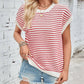 Knit Striped Batwing Sleeve Sweater SW1275