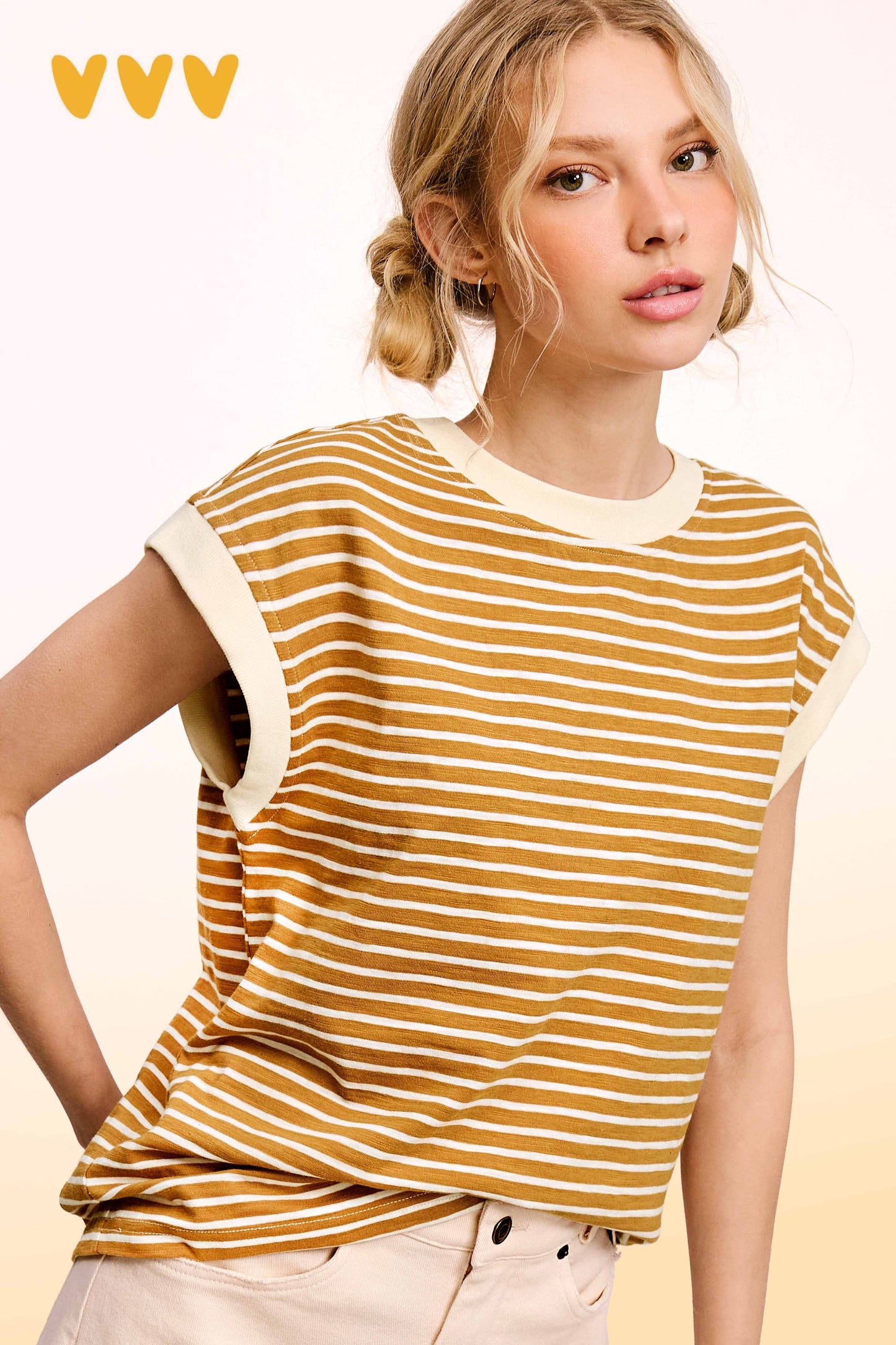 JDT7710 Shirts Women’s Nautical Cap Sleeve Striped Top 4th of july