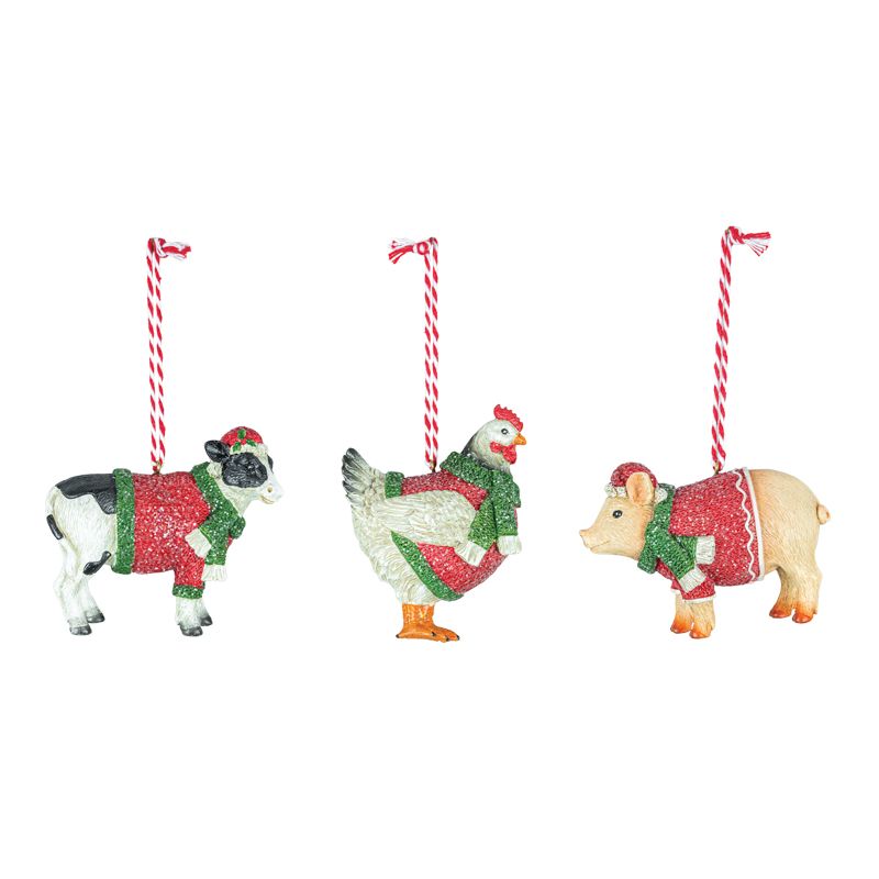 Christmas Ornament Jolly Farm Animals 14409
