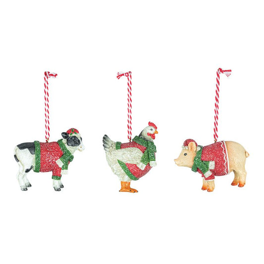 Christmas Ornament Jolly Farm Animals 14409