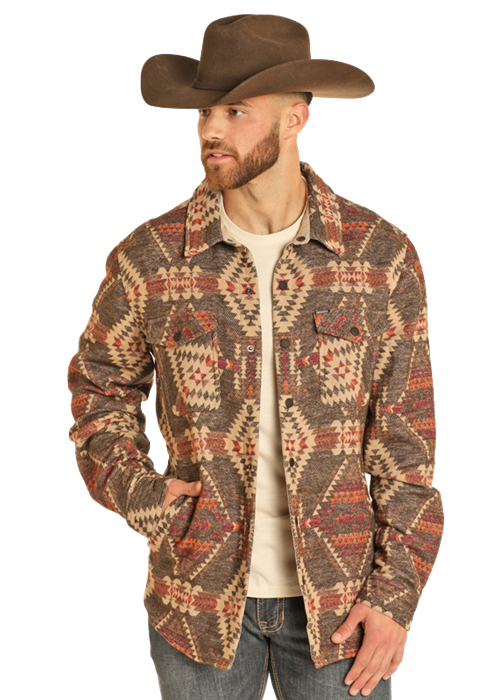 Outerwear Mens Rock&Roll Aztec Shirt Jacket BM92C04316