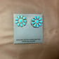 Jewelry Earnings Sterling Silver And Turquoise Flower