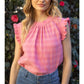 Shirts Women’s Sleeveless Ruffle Rib Textured  34168-1
